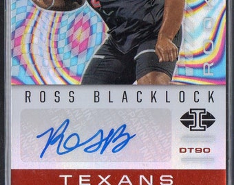 ROSS BLACKLOCK 2020 Panini Illusions Rookie Signs Autograph Football Card - Houston Texans