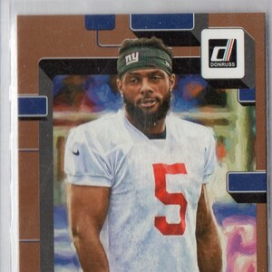 KAYVON THIBODEAUX RC 2022 Donruss #352 Portrait Studio Series Tarjeta de fútbol paralela #/100 - New York Giants