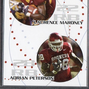ADRIAN PETERSON/Laurence Maroney 2005 Tandem Prospects #5 Tarjeta de Fútbol - Oklahoma Sooners