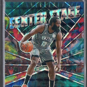 JAMES HARDEN 2020 Panini Mosaic Center Stage Prizm #25 Tarjeta de baloncesto - Brooklyn Nets