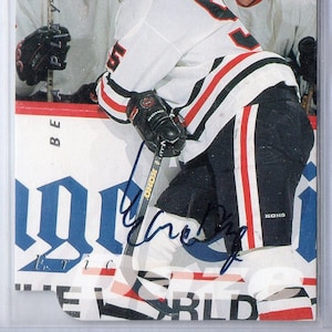ERIC DAZE 1996 Upper Deck Be A Player BAP #170 Autograph Die Cut Hockey Card - Chicago Blackhawks