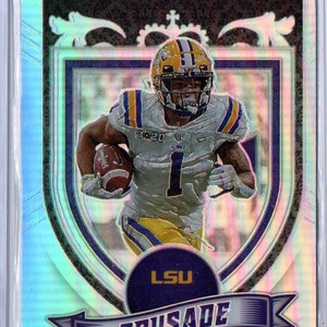 Tarjeta de fútbol americano Ja'MARR CHASE RC 2021 Panini Chronicles n.° 162 Silver Prizm Parallel - Cincinnati Bengals