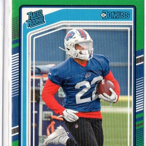 Tarjeta de fútbol paralela a prueba de prensa verde RAY DAVIS RC 2024 Donruss #316 - Buffalo Bills