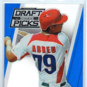 JOSE ABREU 2013 Panini Prizm Draft Picks #32 Blue Prizm Parallel Baseball Card #/75 - Chicago White Sox