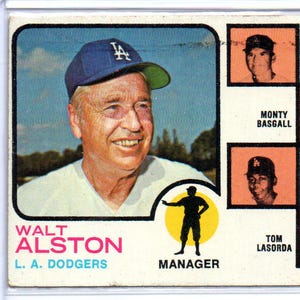WALT ALSTON MG 1973 Topps #569 Baseball Card - Los Angeles Dodgers