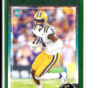 Tarjeta de fútbol paralela verde BRIAN THOMAS RC 2024 Puntuación n.° 319 - Jacksonville Jaguars