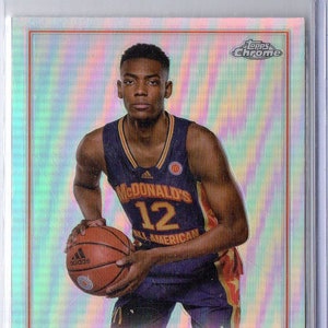 Tarjeta de baloncesto paralela Refractor #52 de McDonald's All American n.° 52 de Topps Chrome de BRANDON MILLER 2022