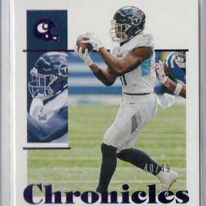 AJ BRUINE 2021 Panini Chronicles #98 Purple Parallel Football Card #/49 - Tennessee Titans