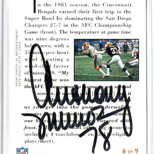 ANTHONY MUNOZ 1992 Pro Line Autograph #6 voetbalkaart - Cincinnati Bengals
