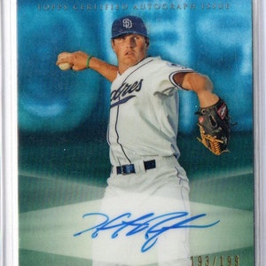 HUNTER RENFROE 2014 Bowman Platinum Autogramm Blau Refraktor Baseball Karte #/199 - San Diego Padres