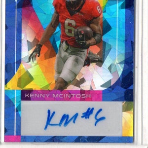 Tarjeta de fútbol con autógrafo de KENNY McINTOSH 2023 Leaf Vivid n.° 7 - Cincinnati Bengals