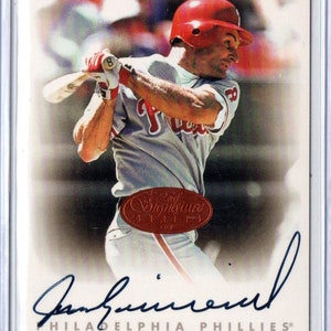 JIM EISENREICH 1996 Leaf Signature Bronze Autograph Baseball Card - Philadelphia Phillies
