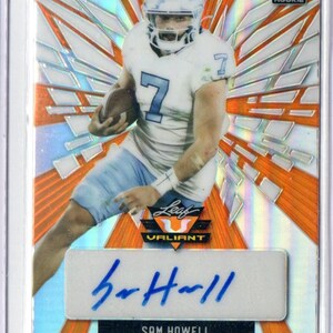 SAM HOWELL 2022 Leaf handtekening voetbalkaart #/25 - North Carolina Tarheels