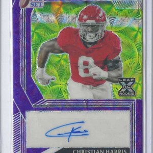CHRISTIAN HARRIS 2022 Pro Set Handtekening Voetbalkaart #/10 - Alabama Crimson Tide