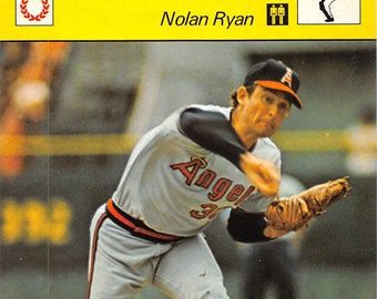 NOLAN RYAN 1978 Editions Rencontre Sportscasters Card - California Angels