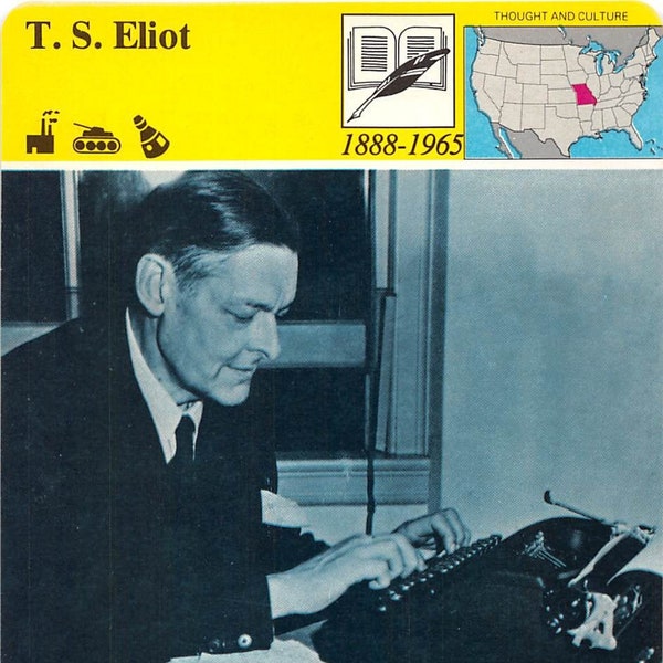 T.S. ELLIOT 1980 Panarizon Story of America Card