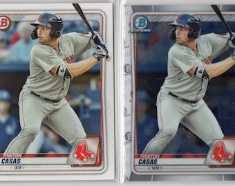 TRISTON CASAS 2020 Bowman/Bowman Chrome Prospects Baseball Cards (2) Lot