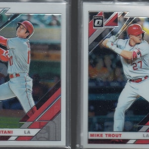 MIKE TROUT & SHOHEI OHTANi 2019 Donruss Optic Baseball-kaarten (2)