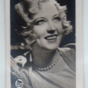 MARION DAVIES 1936 Omega Cinema Stars #11 Sigarettenkaart