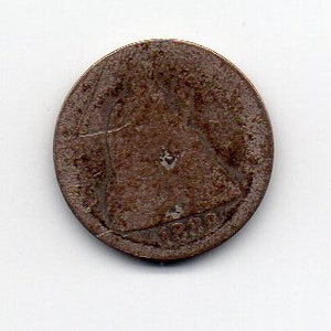Vintage 1889 US Seated Liberty Dime SILVER Coin - Low Grade