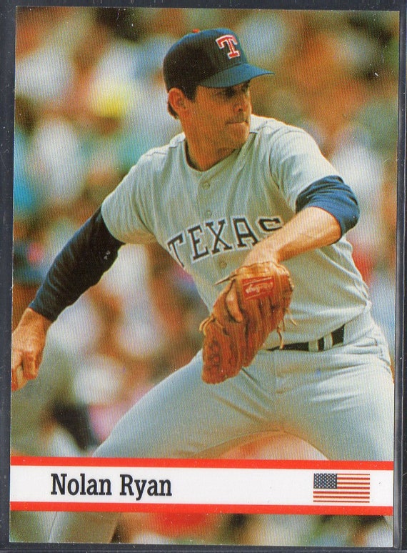 NOLAN RYAN 1993 Fax Pax 4 Baseball Card Texas Rangers 