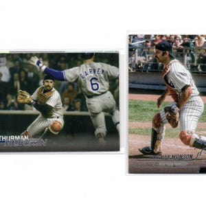 THURMAN MUNSON Topps Stadium Club Baseball Cards (2) Lot