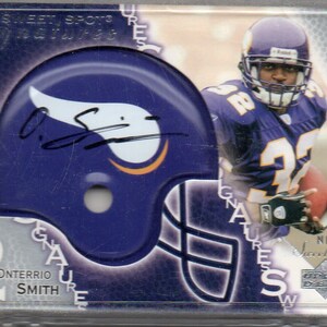 ONTERRIO SMITH 2003 UD Sweet Spot Signatures Handtekening Voetbalkaart - Minnesota Vikings