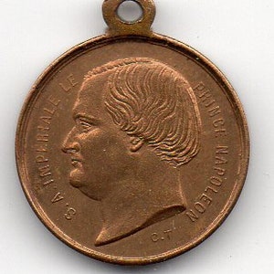 PRINCE NAPOLEON/PRiNCESS CLOTILDE c.1870&#39;s France Medal Token/Coin