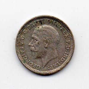 KING GEORGE V 1932 Great Britain Three Pence Silver Coin