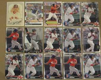 RAFAEL DEVERS Rookie/Prospect Baseball Cards Lot (15) - 2015-2018 Bowman/Topps+
