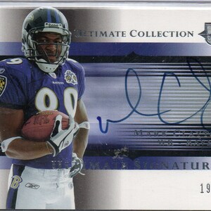MARK CLAYTON 2005 UD Ultimate Collection Handtekeningen Handtekening Voetbalkaart #/99 - Baltimore Ravens