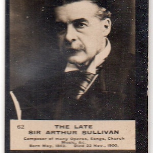 The Late SIR ARTHUR SULLIVAN 1901 Ogden&#39;s Guinea Gold Cigarette Card