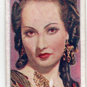 MERLE OBERON 1936 Carreras Film Stars #10 Sigarettenkaart