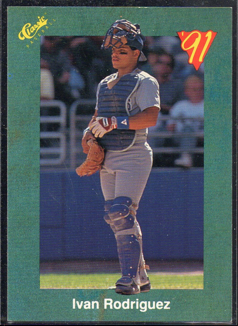 IVAN RODRIGUEZ RC 1991 Classic Green 78 Baseball Card Texas - Etsy