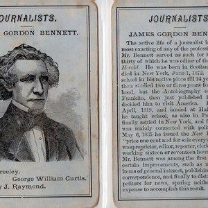 JAMES GORDON BENNETT c.1874 West & Lee Spel van Auteurs Kaart (2)