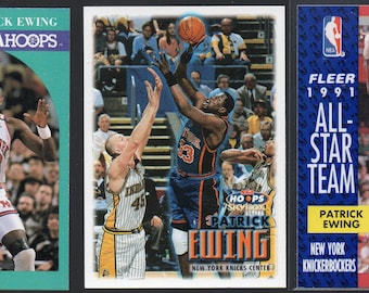 PATRICK EWING Basketball Cards (3) Lot