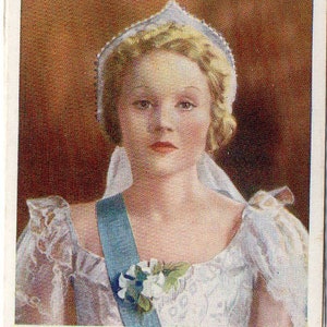 ELIZABETH BERGNER 1938 Phillips Personages Come to Life #5 Cigarette Card
