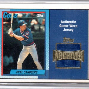 RYNE SANDBERG 2002 Topps Archives Herdruk Relic Game Jersey Baseball Card - Chicago Cubs