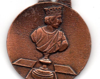 Vintage Chess Themed (King) Copper Medal