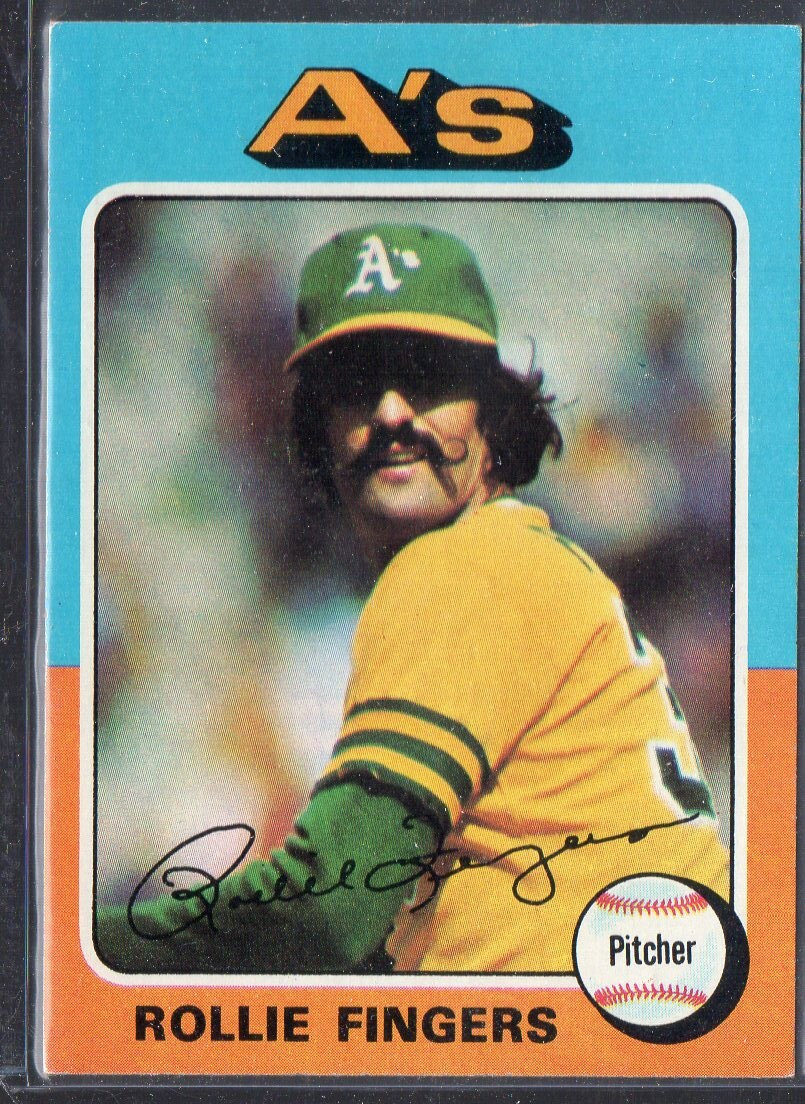 ROLLIE FINGERS 1975 Topps 21 Baseball Card Oakland 