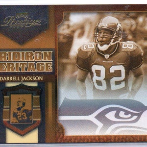 DARRELL JACKSON 2007 Playoff Prestige Gridiron Heritage #17 Holo Parallel Football Card #/25 - Seattle Seahawks
