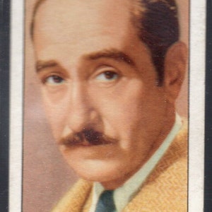 ADOLPHE MENJOU 1935 Gallaher portretten van beroemde sterren #38 sigaret kaart