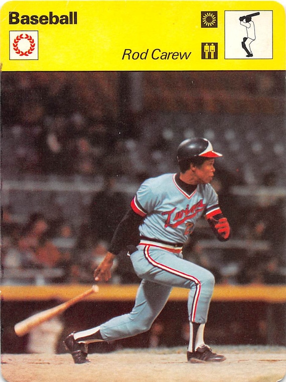 ROD CAREW 1977 Editions Rencontre Sportscasters Card -  Israel