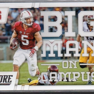Tarjeta de fútbol número 9 del gran hombre del campus de CHRISTIAN McCAFFREY 2017 - Stanford Cardinal