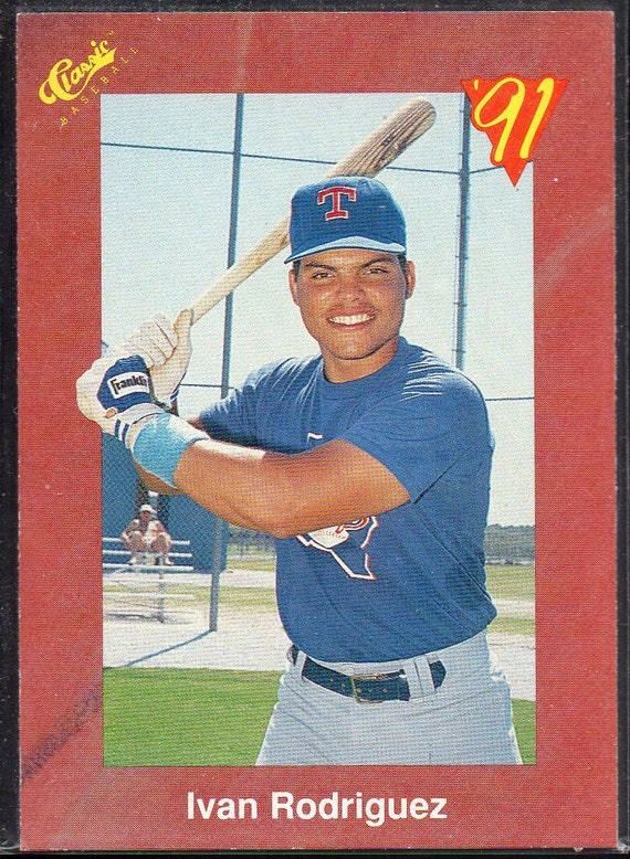 IVAN RODRIGUEZ RC 1991 Classic Red #82 Baseball Card - Texas
