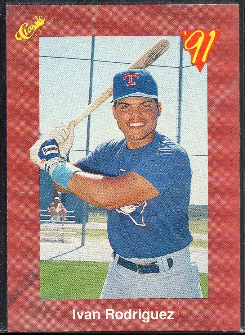 IVAN RODRIGUEZ RC 1991 Classic Red 82 Baseball Card Texas - Etsy Israel