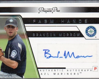 BRANDON MORROW 2006 Tristar Prospects Plus #33 Autograph Baseball Card - Seattle Mariners