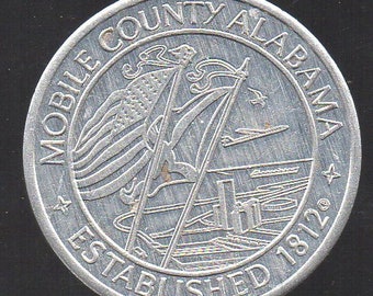 MOBILE COUNTY ALABAMA c.1960's Aluminum Token Coin - Ideal For Industry and Agriculture