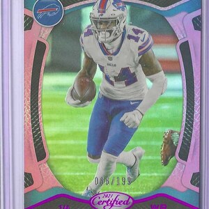 STEFON DIGGS 2021 Panini-gecertificeerde #1 spiegelroze parallelle voetbalkaart #/199 - Buffalo Bills