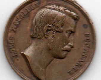 LOUiS NAPOLEON BONAPARTE III 1800's France Medal Token/Coin